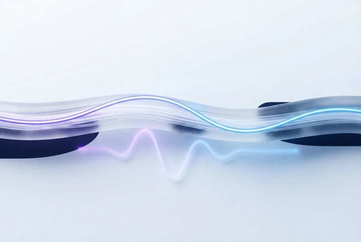 Filamento nervoso luminoso com uma onda de luz percorrendo seu comprimento